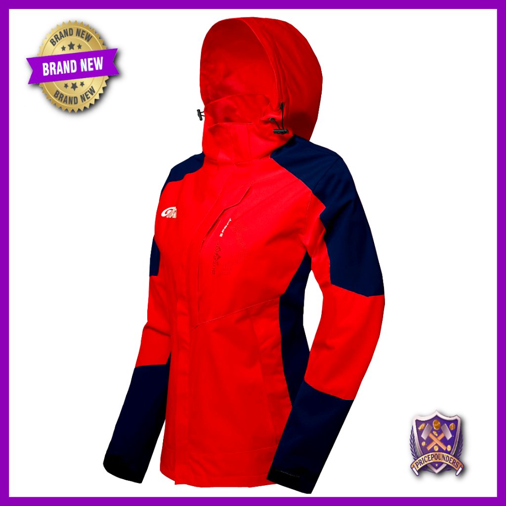 Lightweight Waterproof Rain Jacket With Hood Adjustable Cuffs Outdoor